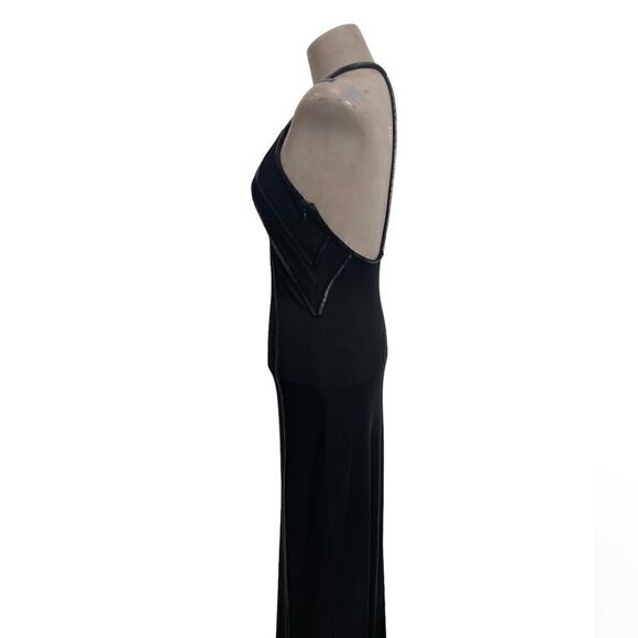 NWT Sheri BODELL black open back maxi dress with sequin detail - Picture 5 of 9